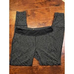 PrAna Leggings Black Grey Yellow Stripe M Activewear Pants